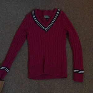 Ralph Lauren pink v neck sweater